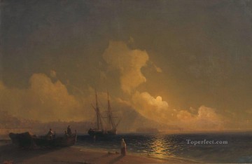 mar de noche 1 Romántico Ivan Aivazovsky Ruso Pinturas al óleo